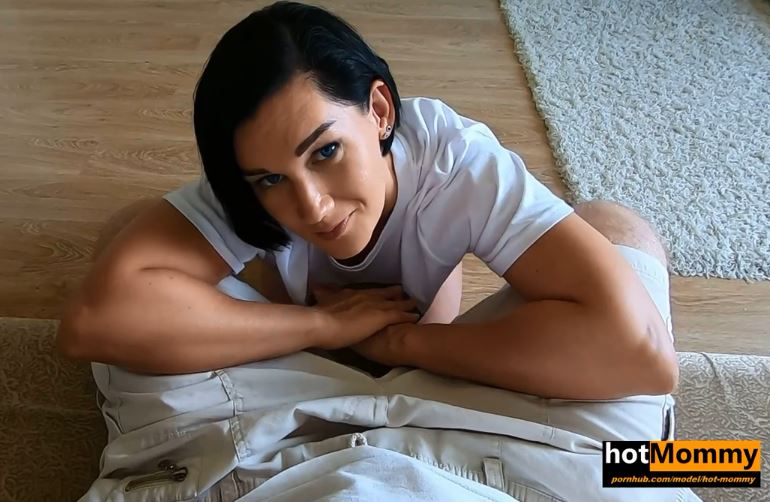 Well, do you want me to suck you? Mommy made my son blowjob